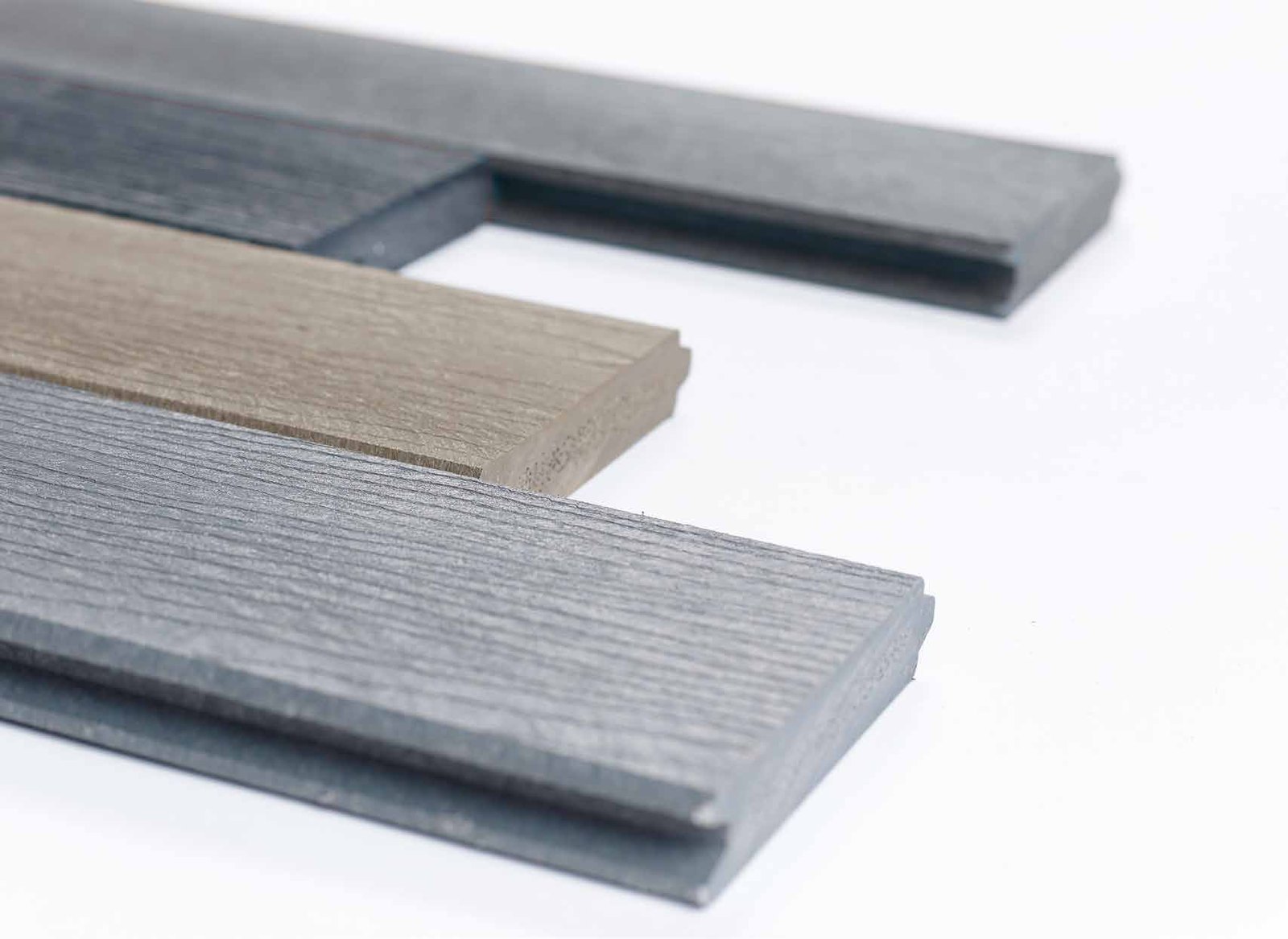 Détail des lames en plastique recyclé Govawall